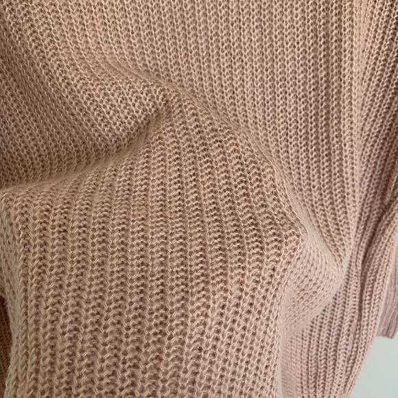 PINK OVERSIZED WRAP SWEATER - Picture 4 of 10